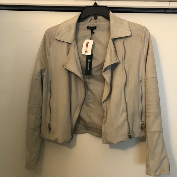 Beige suede jacket - Picture 1 of 3
